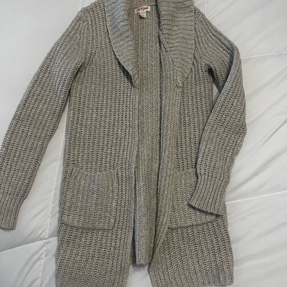 Cat & Jack Heather Gray Cardigan Sweater